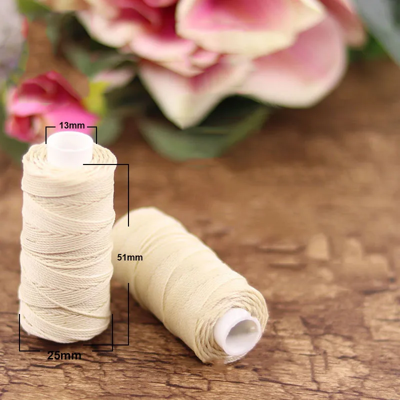 50m/roll Colorful Round Waxed Thread 0.65mm Width for DIY Leathercraft Tool Stitching Thread Shoes Handbag Luggage Accessories