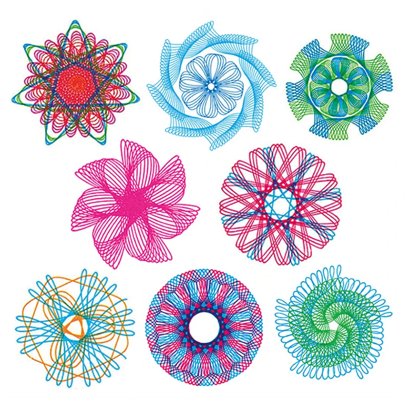 22pcs Spirograph Drawing Toys Set Interlocking Gears & Wheels Drawing Accessories Creative Educational Toy For Children