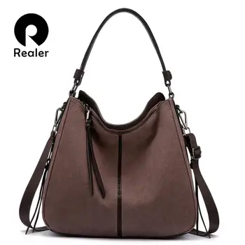 

REALER women handbags female Crossbody shoulder bags Canvas messenger bags for ladies big Totes large capacity high quality