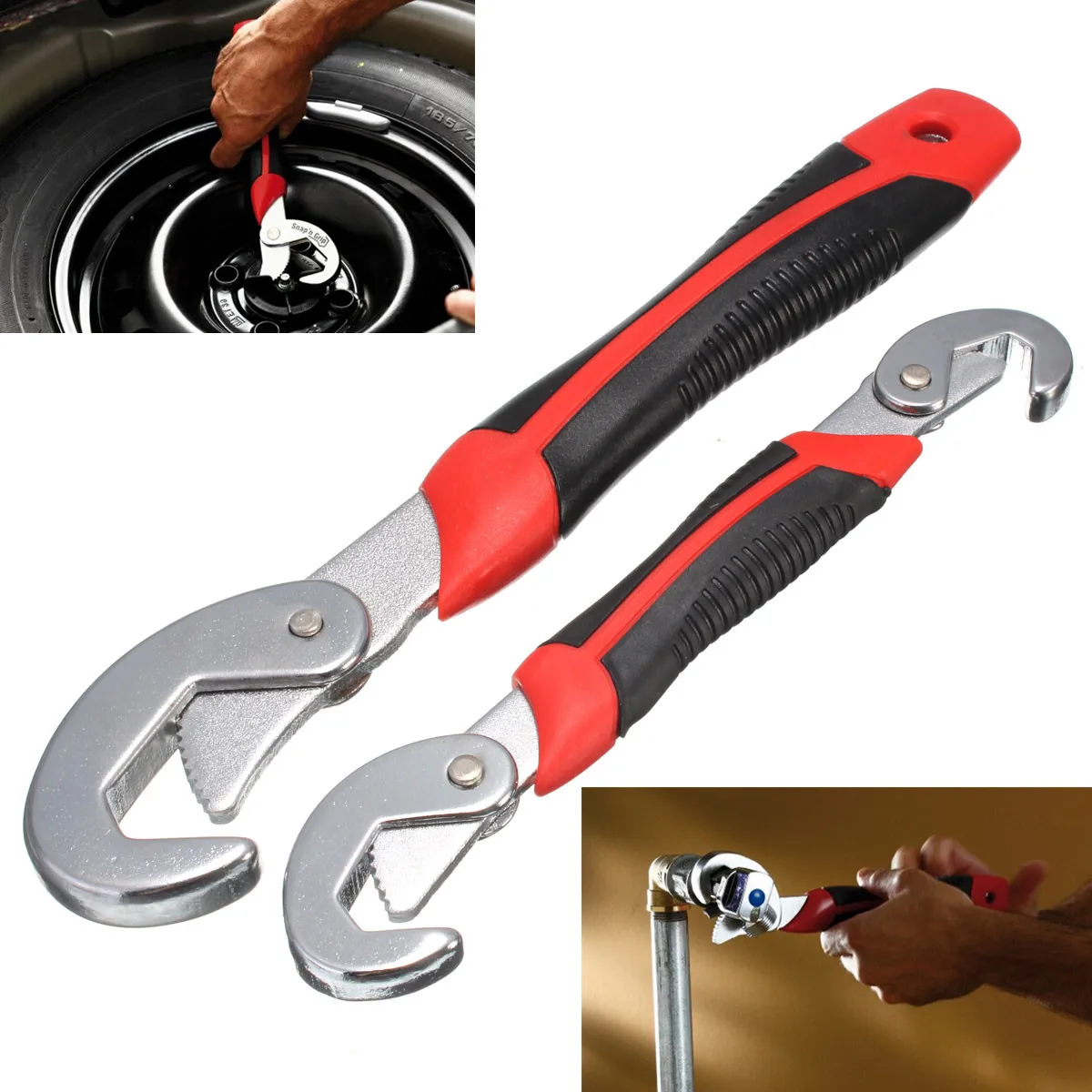 Mustool<ALIMT >&reg;</ALIMT> 2Pcs Universal Quick Adjustable 9-32mm Multi-function Wrench Spanner