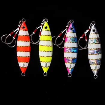 

Lurekiller metal jig Slow Jiging Metal lure Spoon 60g 80g 120g 150g 250g Lead Fish with Hooks Deap Sea Fishing saltwater jigs