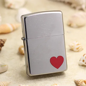

Genuine Zippo oil lighter copper windproof LOVE HEART cigarette Kerosene lighters Gift With anti-counterfeiting code