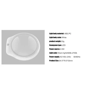 

EU/US Plug Sensor LED Night Light With Optical Induction Technique Sensor Automatic Light Lamp For Bedroom Bathroom Home Light