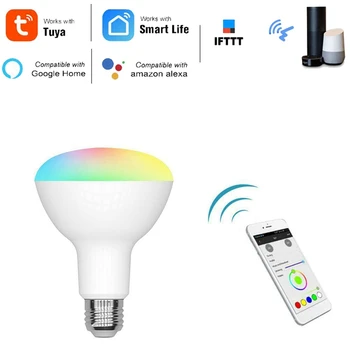 

Smart Wifi BR30 Bulb 9W RGBW Light E27 Tuya/Smart Life APP Remote Control Work with Alexa Google Home IFTTT