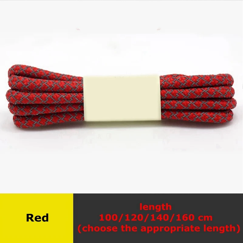1 пара эластичных шнурков круглые светоотражающие шнурки для отдыха кроссовки шнурки уличные унисекс флуоресцентные шнурки - Цвет: Красный