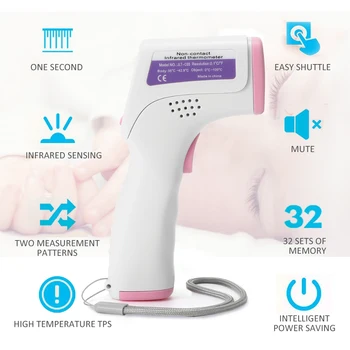

Non-contact Forehead Ear Thermometer Infrared Temperature Measuring Tool Hand-held Thermometer for Baby/Adult 32°C ~42.9°C