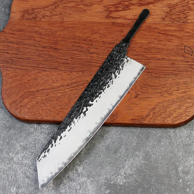 Japanese Kitchen Knife Blade Blank 9CrMov18 Handmade Forged Damascus Steel  Custom Chef Knife Making Kit DIY Handle - AliExpress