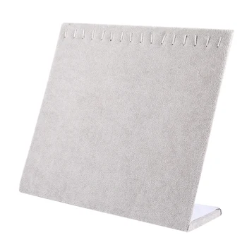 

Necklace Pendant Display Stand Women Jewelry Organizer Holder Storage Case Bracelet Display Rack Large Necklace Plate Ice Velvet