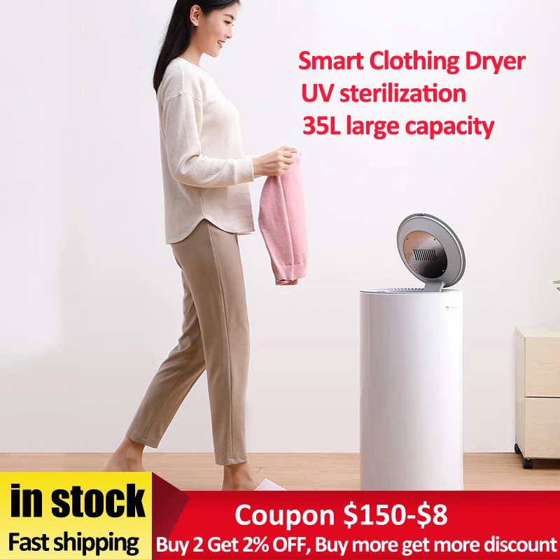 

Smart Laundry Disinfection Dryer 35L Large Capacity UV Ozone Disinfection Aromatherapy Clothing Dryer 650W Qucik Drying