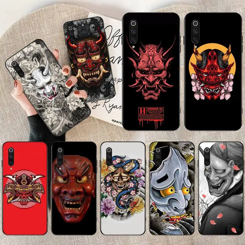 HPCHCJHM японский Oni Hannya маска демона мягкий черный чехол для телефона Xiaomi Mi 10 Pro lite Mi9
