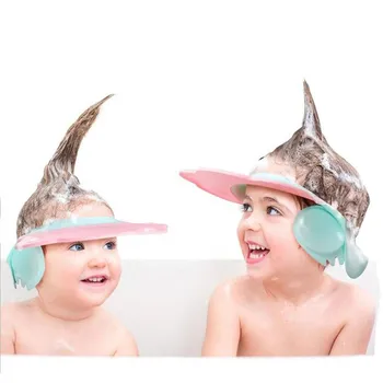 

2020 New Style Lovely Adjustable Baby Hat Toddler Kids Shampoo Bathing Shower Cap Wash Hair Visor Caps For Baby Care Douchekap
