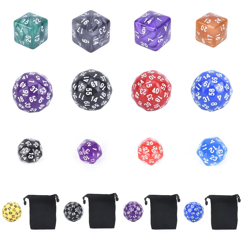 1pc 60 Face Dice For Game Polyhedral D60/20 Multi Sided Acrylic Dice Gift For Game Lovers Game Party Entertainment Equipment 1pc 20 sided dice d20 polyhedral dice family party d