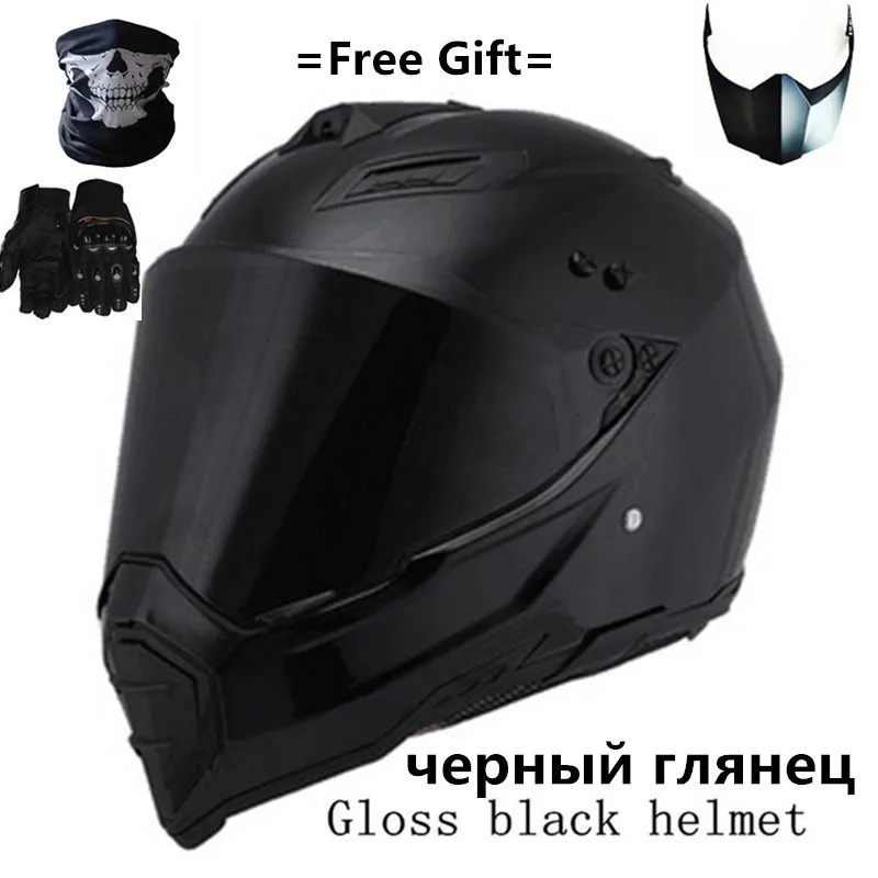 Профессиональный ssu AX-8 шлем для мотокросса ATV внедорожный спуск крест Capacete Da Motocicleta Cascos DOT одобренный S XL Цветной Объектив - Цвет: 686c-gloss-dark
