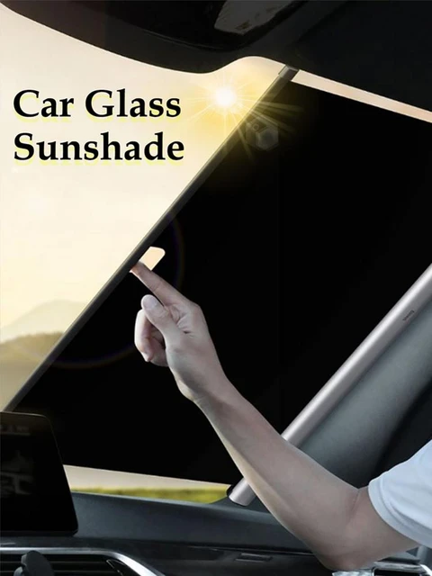 Store enrouleur pour pare-brise | Pare-soleil automatique rétractable pour  voiture | Rideaux voiture contre le soleil, la chaleur et les rayons UV