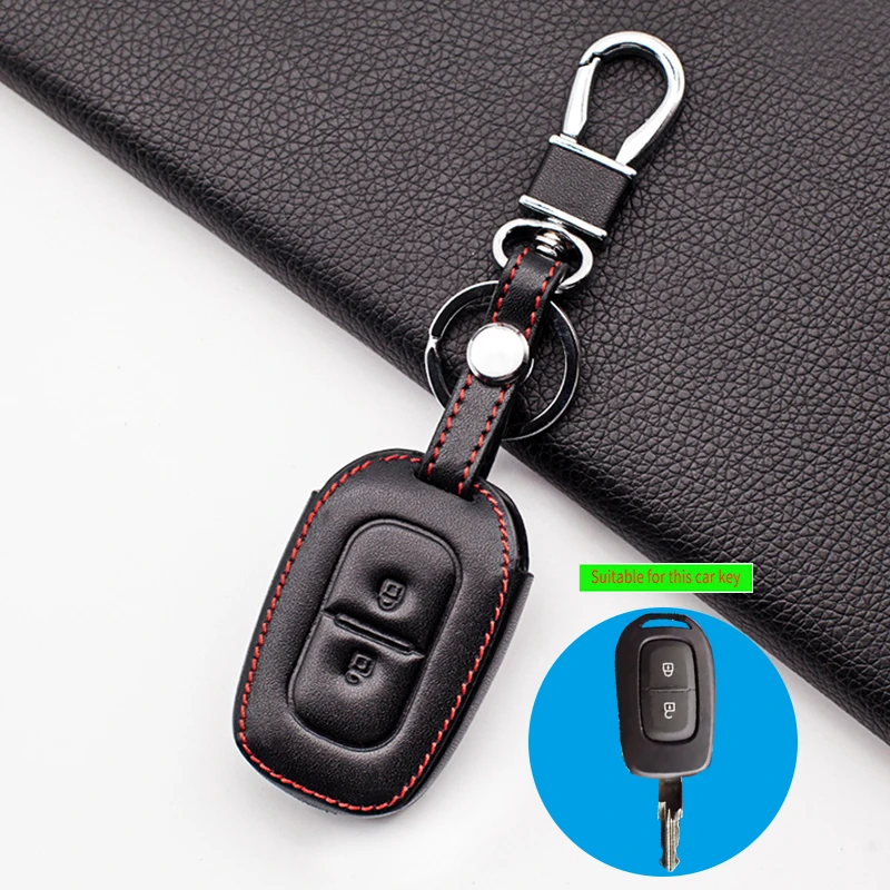 Новый кожаный автомобильный держатель ключей для Renault kwid traffic symbol dacia sandero logan duster