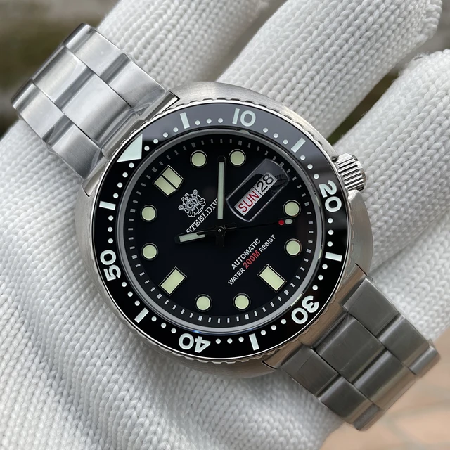 STEELDIVE SD1972 orologio da immersione giappone NH36 zaffiro piatto doppio  calendario 200m 20Bar orologio da uomo meccanico automatico impermeabile di  lusso|Sports Watches| - AliExpress