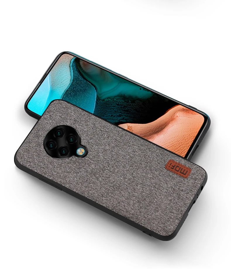 xiaomi leather case custom Cho Poco F2 Pro Ốp Lưng Bao Da MOFi Ban Đầu Dành Cho Xiaomi Poco F2 Pro Ốp Lưng Vải Vải Lưng Pocophone F2 pro Silicone Trường Hợp cases for xiaomi blue Cases For Xiaomi