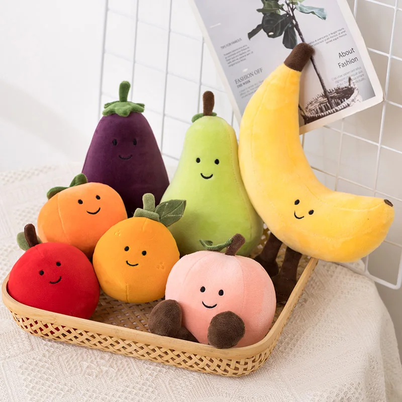 

Kawaii Fruits Plush Toys Pear Banana Doll Cartoon Home Decorations For Children Girls Birthday Christmas Gifts