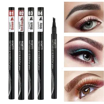 

Waterproof Eyebrow Pencil Four Heads Natural Fork Tip Eyebrow Tattoo Pen Fine Sketch Liquid Long Lasting Eyebrow Makeup Tool