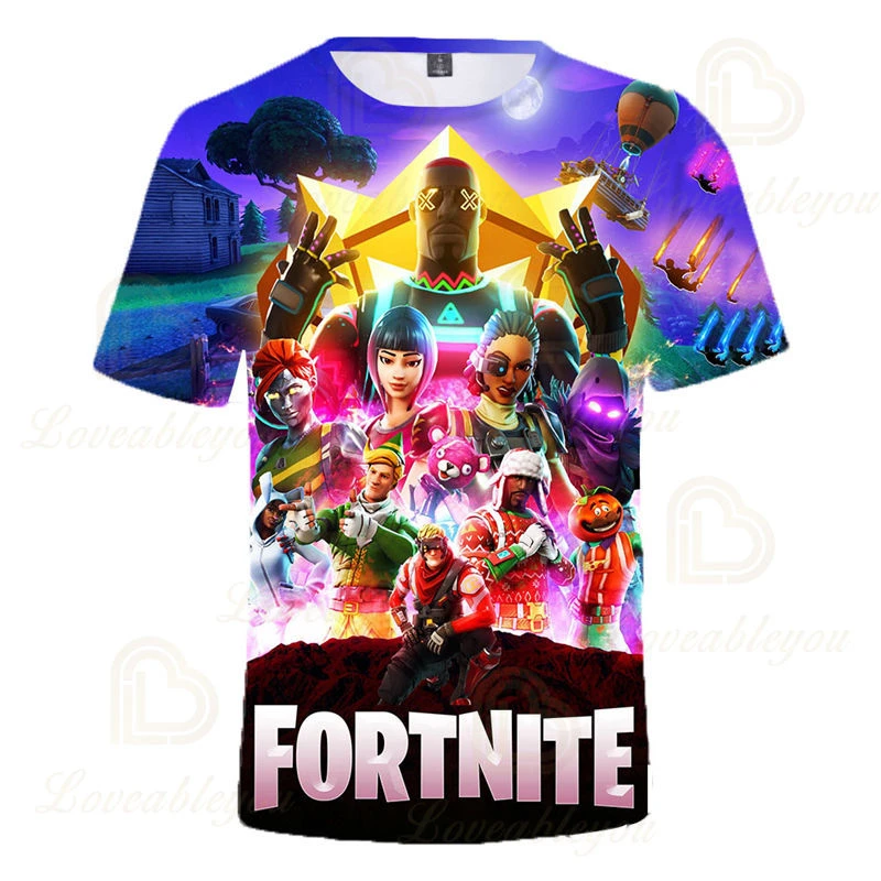 Camiseta con estampado 3D de Fortnite para hombre y mujer, camisa de moda de Hip Hop, ropa de calle Tops geniales, 2021|Camisetas| - AliExpress