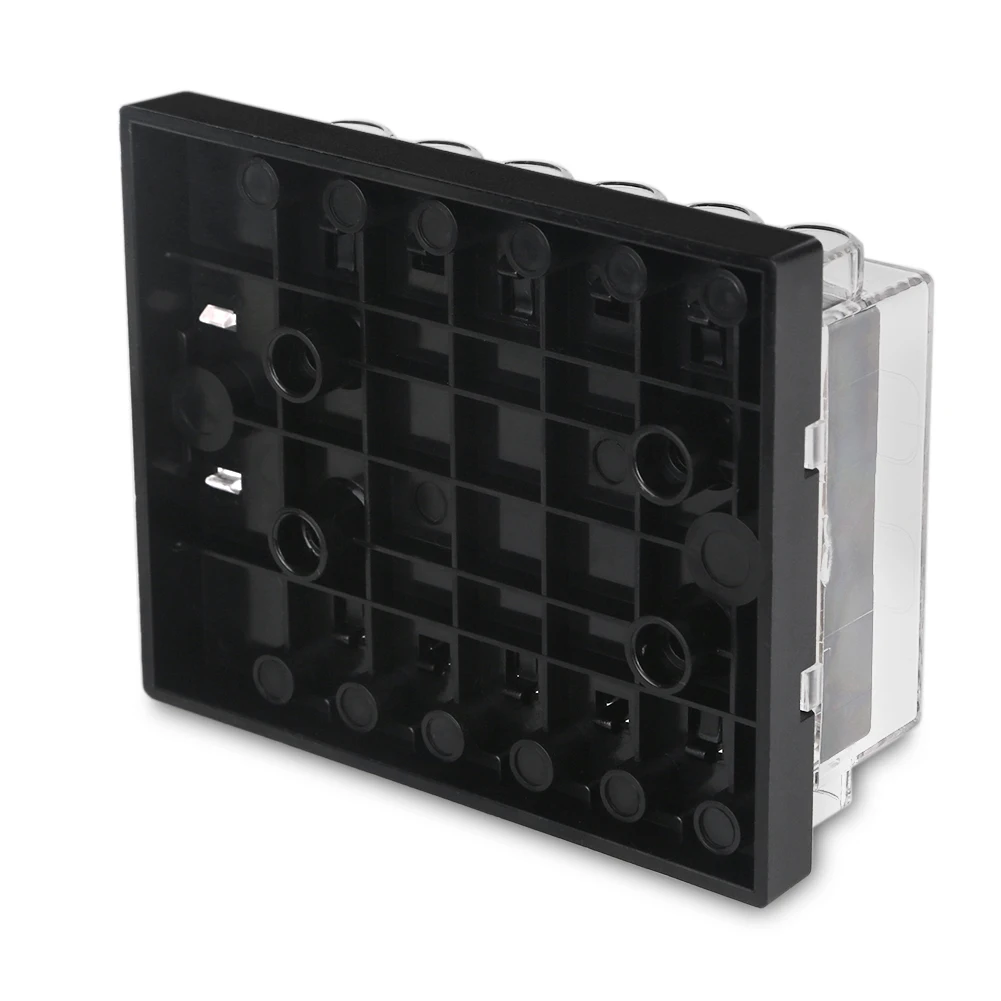 6/8/10/12 Ways Fuse Box Blade Base Fuses Holder Car Marine Boat DC 12V 32V Screw Nut Terminal Indicator For Waterpoof