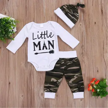 

2020 Autumn Newborn Infant Rompers Baby Girl Clothes Long Sleeve Letter Romper Long Pants Cute Hats Baby Girls Three Piece Set