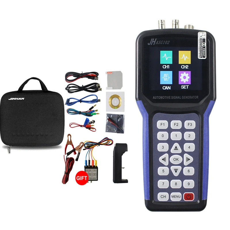 JinHan ASG102 automotive signal generator test with Can line 2 channels waveform сигнал output oscilloscope auto repair tools signal generator