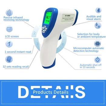 

Non-Contact IR Infrared Thermometer Digital Forehead Thermometer Body Temperature Tester Mini Ear Thermometer Tester