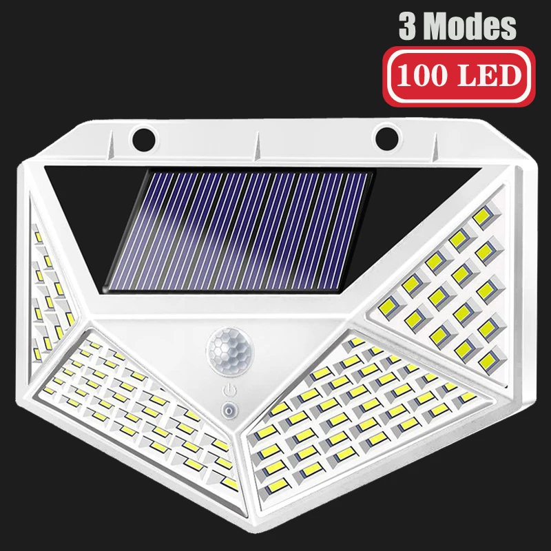 

100 LED Solar Light 3 Modes IP65 Outdoor Solar Lamp PIR Motion Sensor Waterproof Energy Saving Garden Solar Lamp