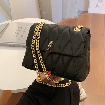 

Elegant Female Flap Crossbody bag 2020 New High quality PU Leather Women's Designer Handbag Lock Chain Shoulder Messenger Bag