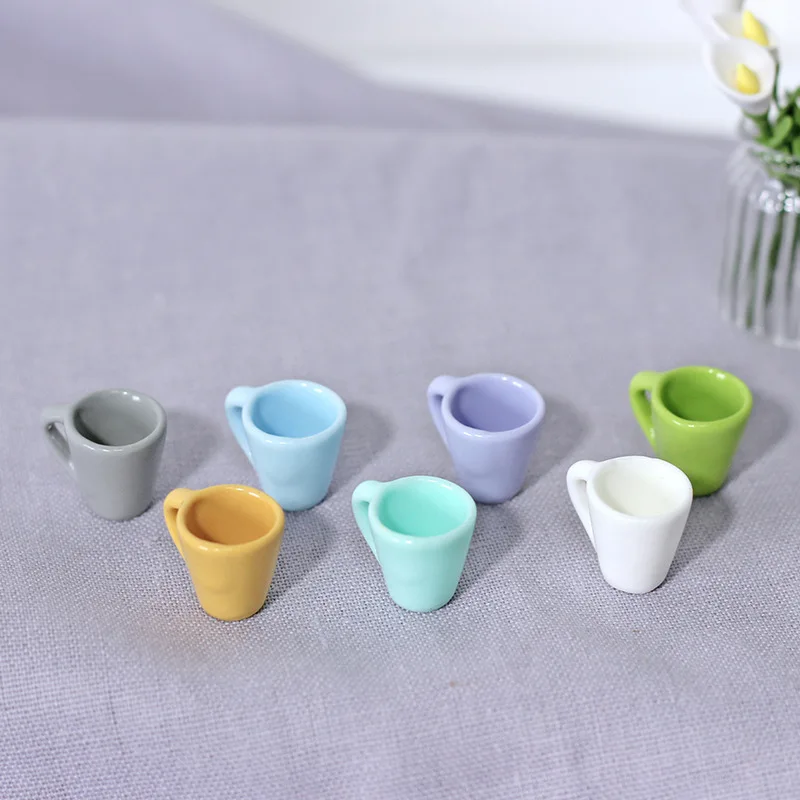 

1:12 10PCS Ceramic Coffee Mug Tea Cup Dollhouse Miniatures Food Kitchen Toys Accessories