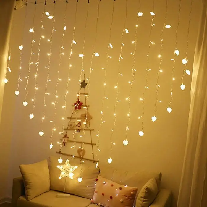 220 В ЕС 112pcs-lamps 8 режимов праздник сердце-shape форме, благодаря чему создается ощущение невесомости с 12 Вт E27 100000H украшения IP42 Рождество, Вечерние огни