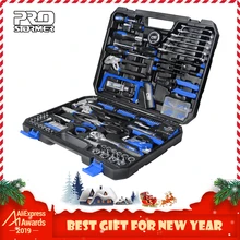 PROSTORMER 198 шт. ручных инструментов набор «сделай сам» для дома набор инструментов для ремонта Деревообрабатывающие инструменты Сумка Набор инструментов для ремонта автомобиля ключ, дюймовый стандарт пила Отвертка Ножи