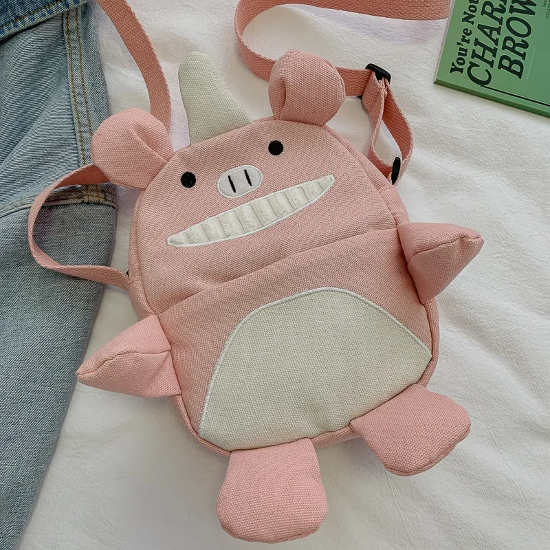 Летняя Новинка, стильная сумка на плечо, милая мультяшная копилка, Холщовая Сумка, мягкая сумка с принтом для девочек,, настраиваемая сумка