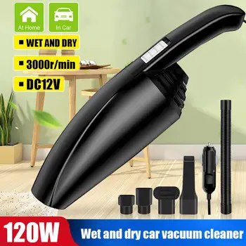 

Vehemo 120W Dust Vacuum Sweepler Wired Car Dust Collector Dry and Wet Vacuum Cleaner for Automotive Detachable High Power