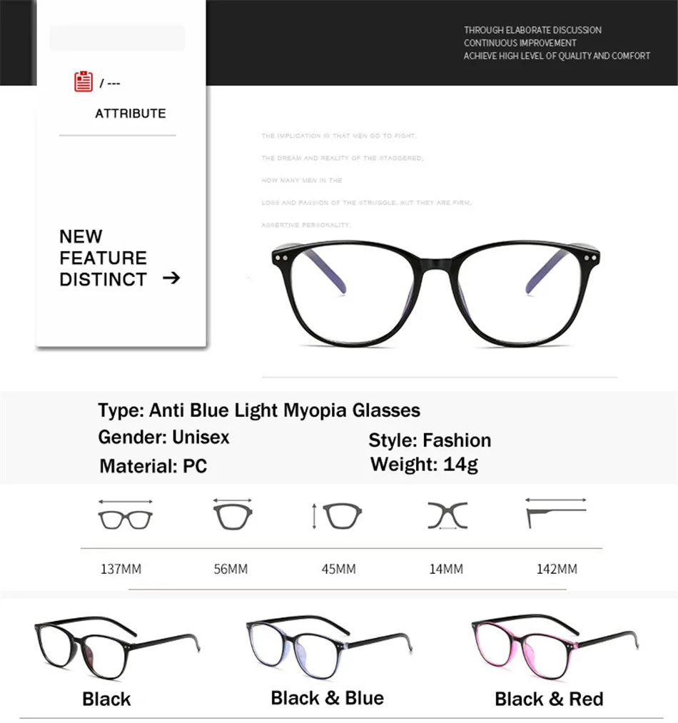 Iboode ретро круглые очки для близорукости, оправа для женщин, синяя пленка, оптические оправы для очков, готовые очки для близоруких диоптрий-1,0~ 6,0