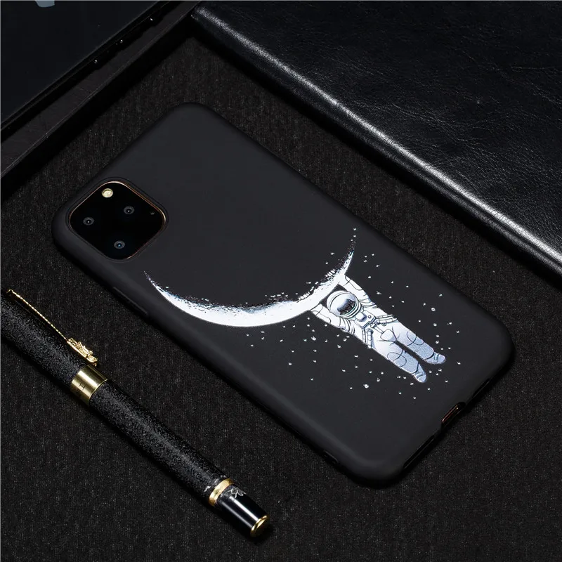 Мягкий чехол для iPhone 11 Pro с астронавтом для iPhone 11, 8, 7, 6, 6S Plus, X, XR, XS, 11Pro, Max, чехол, космическая луна, планета, силиконовая задняя крышка