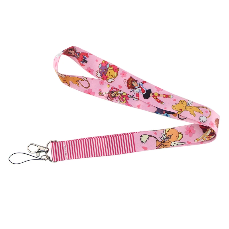 Homegaga карта Captor Sakura Lanyards милый шейный ремень Мультфильм кнопочный телефон держатель значка Lanyards висячая веревочная лента D2365