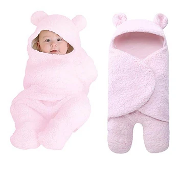 

New Soft Baby Blankets Newborn Boys Girls Swaddle Baby Sleeping Wrap Blanket Winter Thicken Wool Warm Blanket For 0-12M