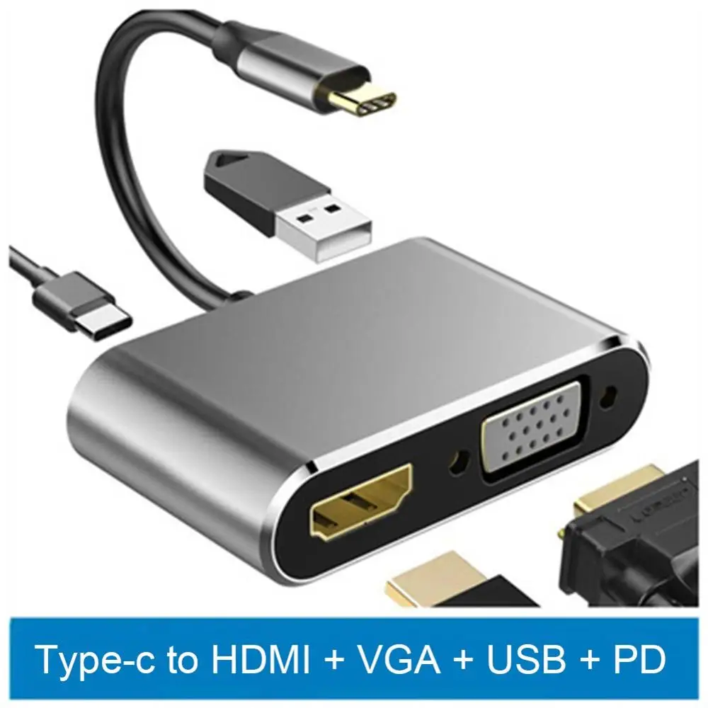 

Type C Hub USB C Docking Station Type C To HDMI USB3.0 VGA PD Adapter For MacBook Samsung Huawei Type C Converter