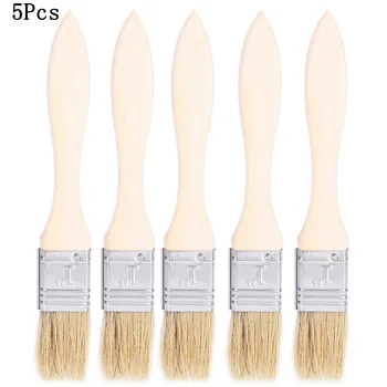 

gas stove 5Pcs Outdoor Camping BBQ Barbecue Grill Basting Oil Brush Wooden Handle Accessory outdoor camping tools