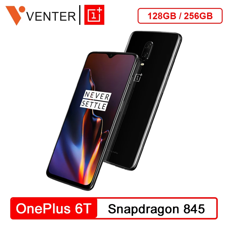 Глобальный rom Oneplus 6 T 6 T 8 GB 128 GB Snapdragon 845 In дисплей отпечатков пальцев ID 6,41 "19,5: 9 полный экран 20MP OxygenOS смартфон