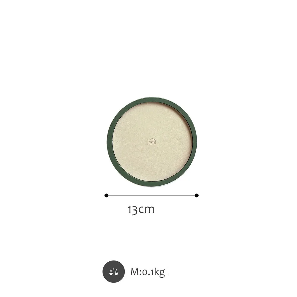 Green A Morandi цветной деревянный поднос для хранения, геометрический кожаный поднос, органайзер для мелочей, поднос, шикарный поднос для демонстрации ювелирных изделий, настольный орнамент - Цвет: Green A