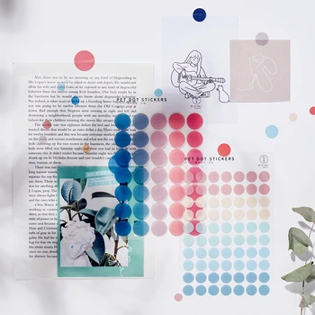 

120pcs Morandi Round Color Coding Circle Dot PET Stickers Labels Adhesive Planner Sticker Kawaii Scrapbooking Journal Stationery
