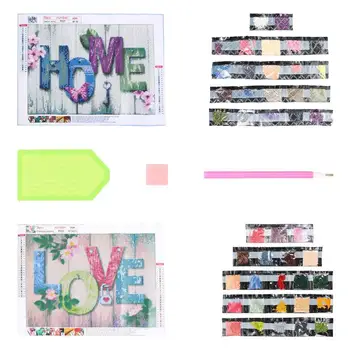 

2pcs Fashionable Chic Delicate Exquisite Wall Decor Diamond Cross Stitch for Home Inside Indoor