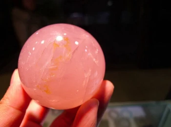 

+++---422+++beautiful natural star light rose quartz crystal sphere ball