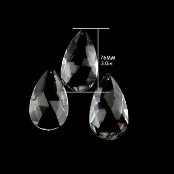 

1pc Big Size Suncatchers 76mm 89mm 100mm Clear Crystal Lighting Parts Feng Shui Pendants for Chandelier&Curtain Decoration