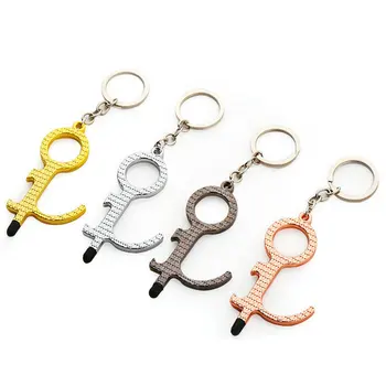 

Fedex DHL Free Shipping 20pcs Hygiene Hand Antimicrobial Door Opener Tool Contactless Door Opener Touch Screen Key Keychain