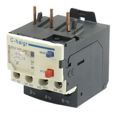 

3 Pole AC 1A - 1.6A Electric Thermal Overload Relay 1 NO 1 NC Hrzbc