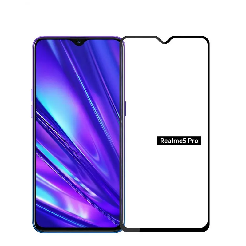 9D 6D 5D полное клеевое покрытие закаленное стекло Защита экрана для Realme 5 RMX1911 Pro RMX1971